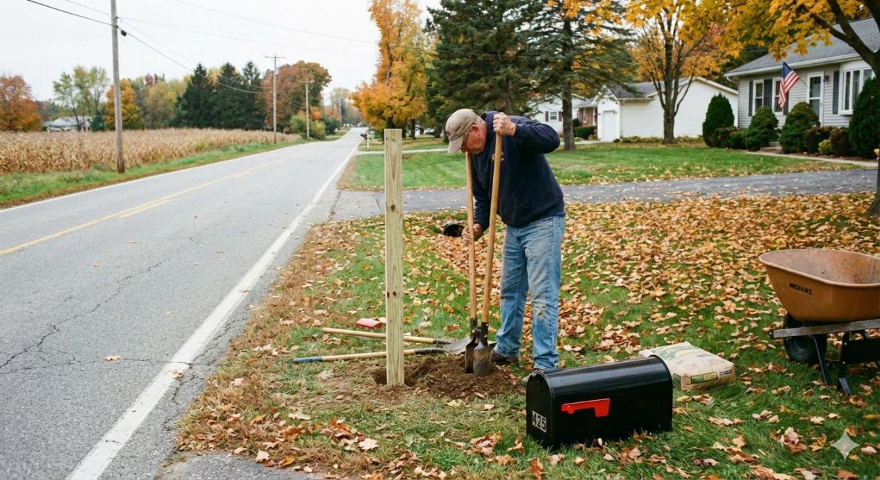 Secure mailbox installation in Denham Springs